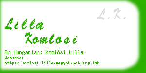 lilla komlosi business card